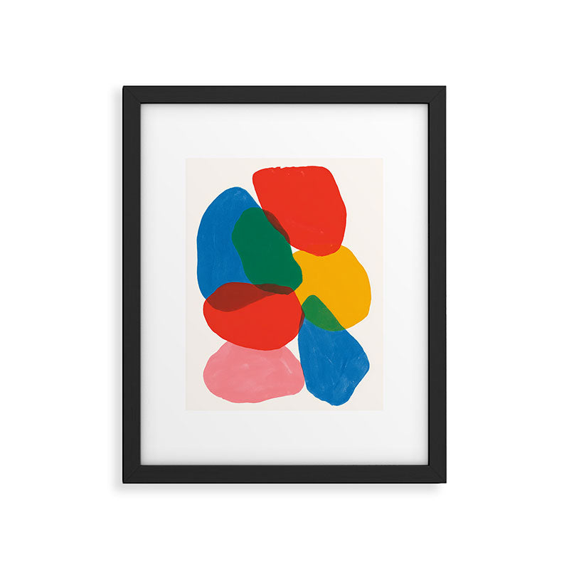 Abstract Organic Shapes Color Block Modern Minimal Composition Framed Art Print Gallery Image 5