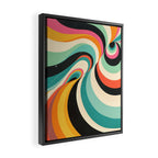 Abstract Retro Swirl 70s Mid-Century Curves Framed Canvas Print Gallery Image 2