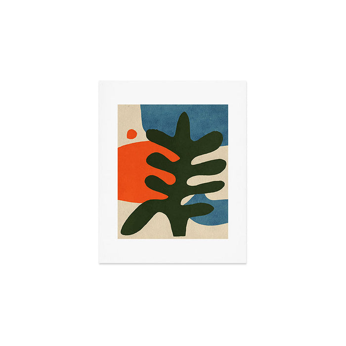 Abstract Sun and Leaf Shapes Art Print Gallery Image 1