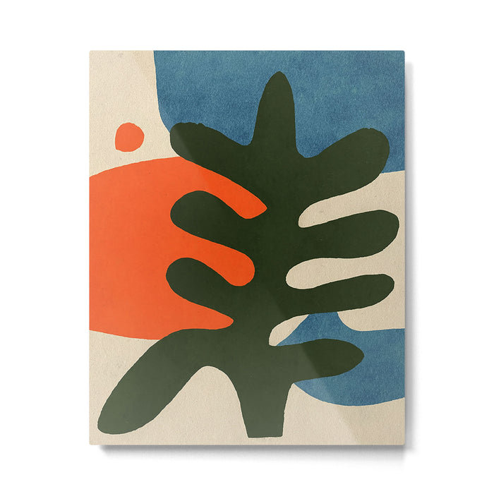 Abstract Sun and Leaf Shapes Metal Print Gallery Image 1