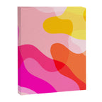 Abstract Yellow Pink Colorful Organic Shapes Canvas Print Gallery Image 3