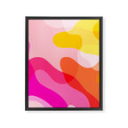 Abstract Yellow Pink Colorful Organic Shapes Framed Canvas Print Gallery Image 8
