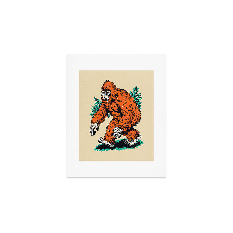 Bigfoot Forest Walker Cryptic Art Print Gallery Image 1