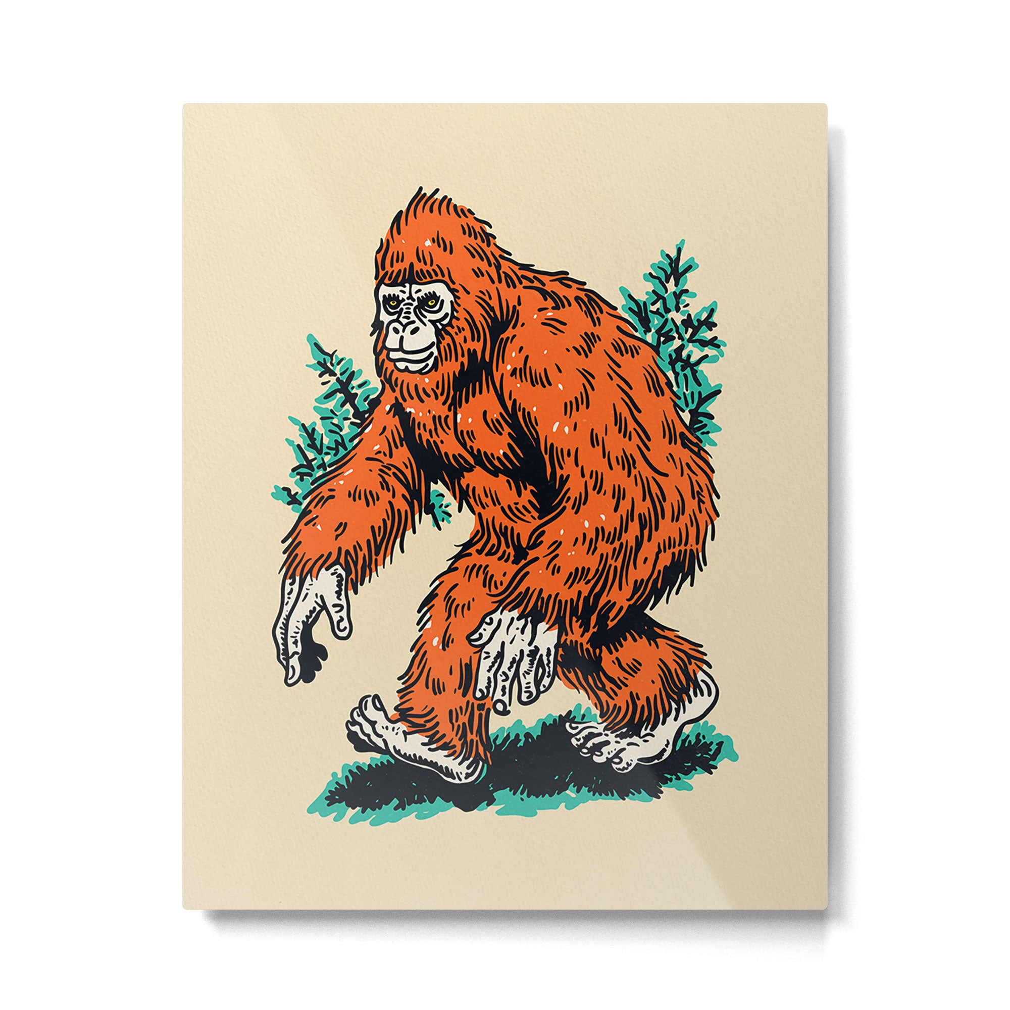 Bigfoot Forest Walker Cryptic Metal Print Gallery Image 4