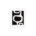 Black and White Abstract Minimal Shapes Art Print Gallery Image 1