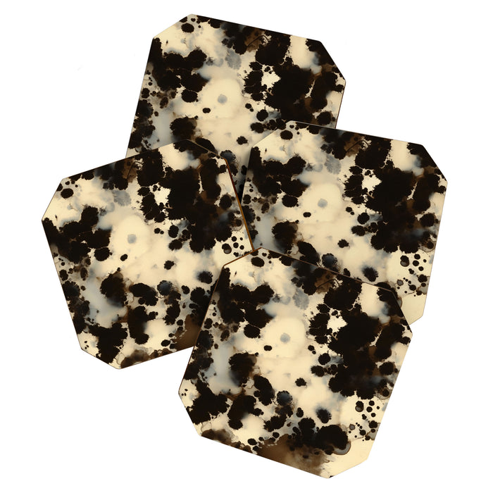 Black and White Tortoiseshell Pattern Coaster Gallery Image 1