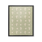 Boho Cactus Sun Desert Sage Green Pattern Framed Canvas Print Gallery Image 8