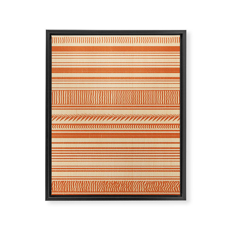 Boho Earthy Mud Cloth Abstract Pattern Framed Canvas Print Gallery Image 8