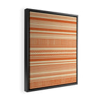 Boho Earthy Mud Cloth Abstract Pattern Framed Canvas Print Gallery Image 2