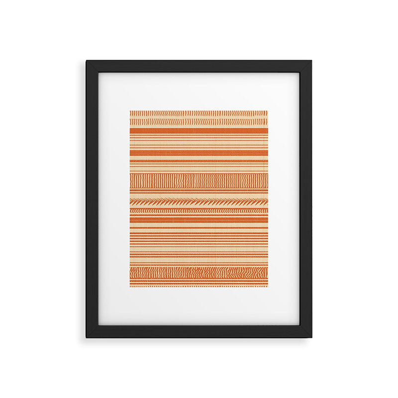 Boho Earthy Mud Cloth Abstract Pattern Framed Art Print Gallery Image 6