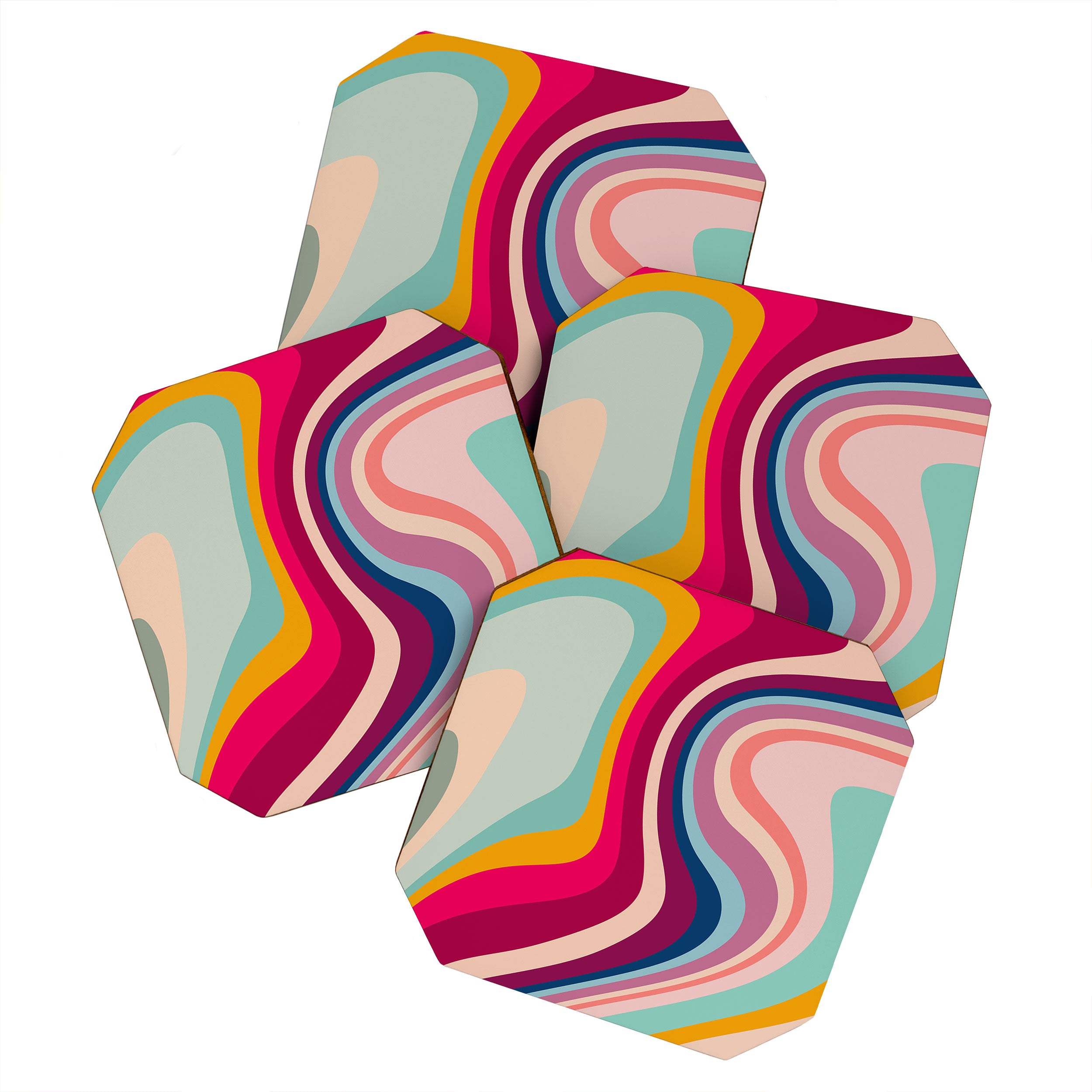 Boho Fluid Abstract Coaster Gallery Image 1