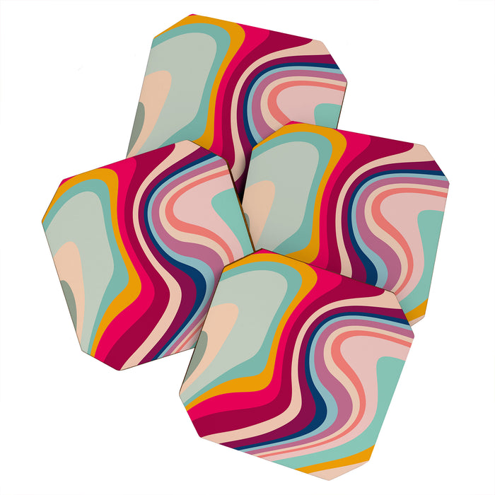 Boho Fluid Abstract Coaster Gallery Image 1