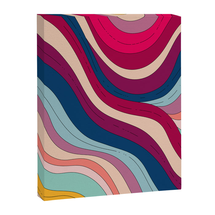Boho Fluid Abstract Wavy Canvas Print Gallery Image 1