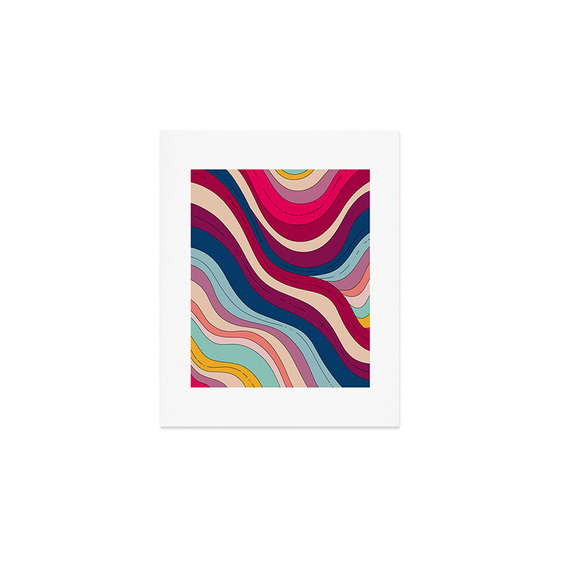 Boho Fluid Abstract Wavy Art Print Gallery Image 1