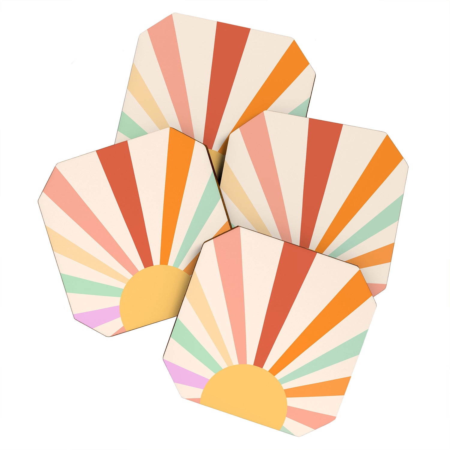 Boho Sun Colorful Coaster Gallery Image 1