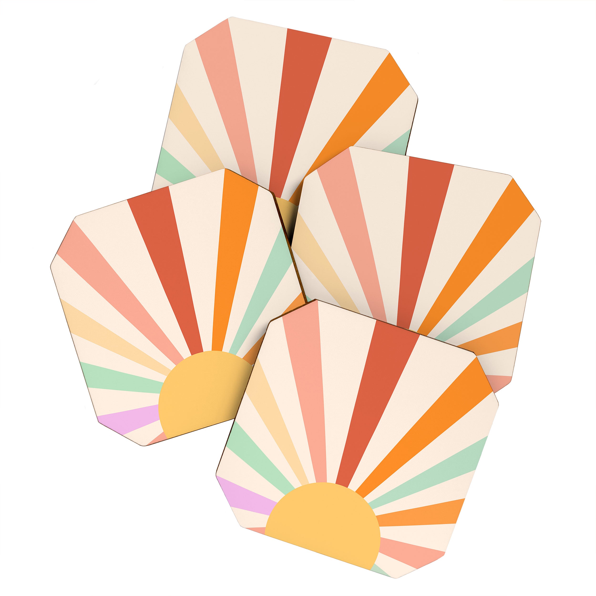 Boho Sun Colorful Coaster Gallery Image 1