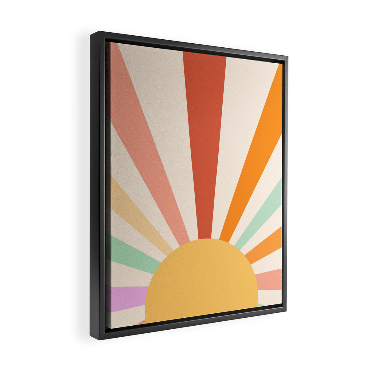 Boho Sun Colorful Framed Canvas Print Gallery Image 2