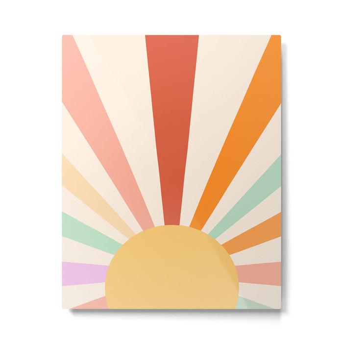 Boho Sun Colorful Metal Print Gallery Image 1