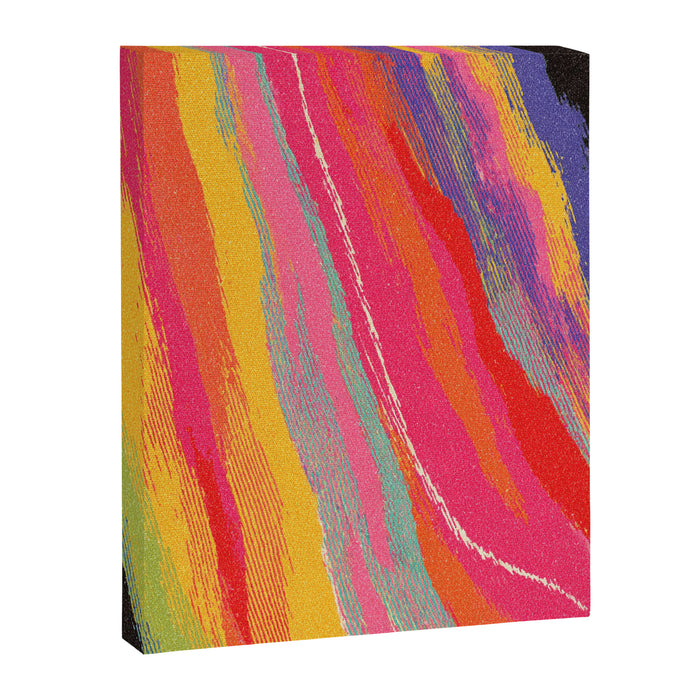 Bold Abstract Color Flow in Neon and Sunset Tones Canvas Print Gallery Image 1