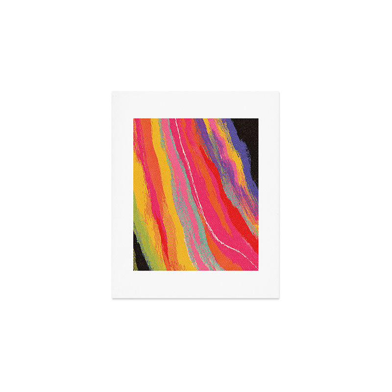 Bold Abstract Color Flow in Neon and Sunset Tones Art Print Gallery Image 1