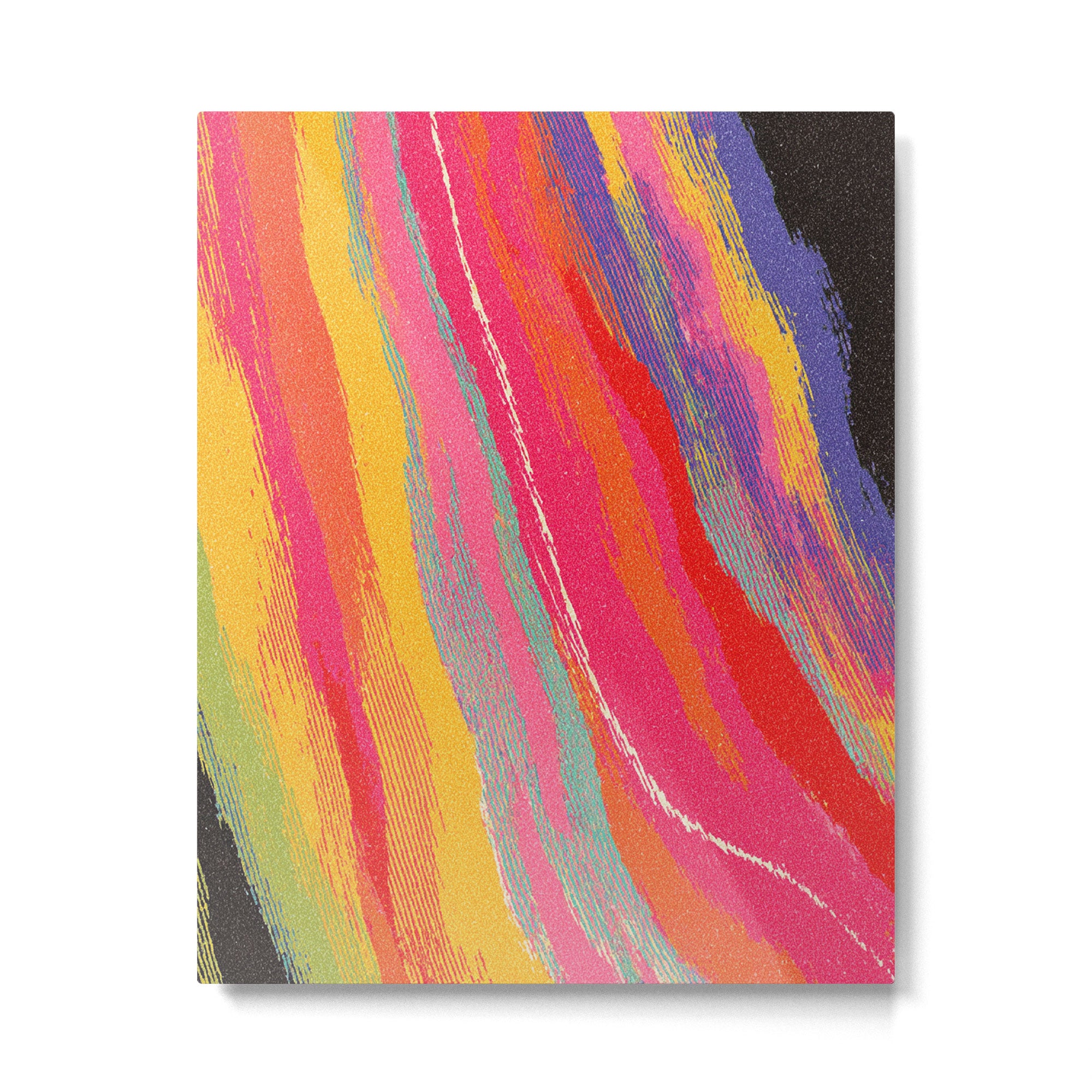 Bold Abstract Color Flow in Neon and Sunset Tones Metal Print Gallery Image 4