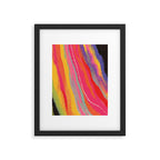 Bold Abstract Color Flow in Neon and Sunset Tones Framed Art Print Gallery Image 5
