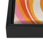 Bold Pink and Orange Groovy Swirl Abstract Pattern 70s Framed Canvas Print Gallery Image 3