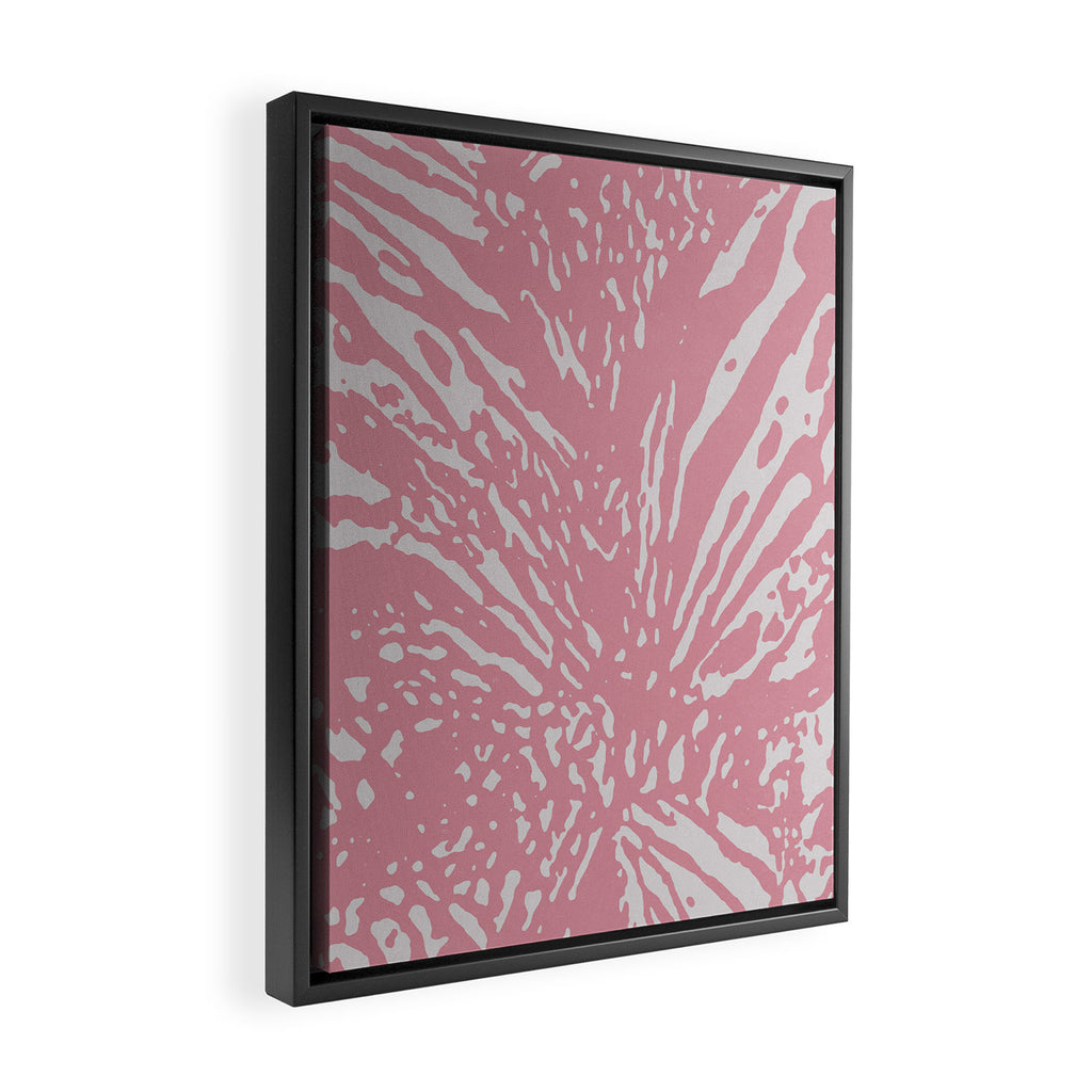 Bold Pink Zebra Pattern with Abstract Animal Stripes Safari  Framed Canvas Print Gallery Image 2