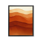 Burnt Orange Abstract Ombre Framed Canvas Print Gallery Image 6