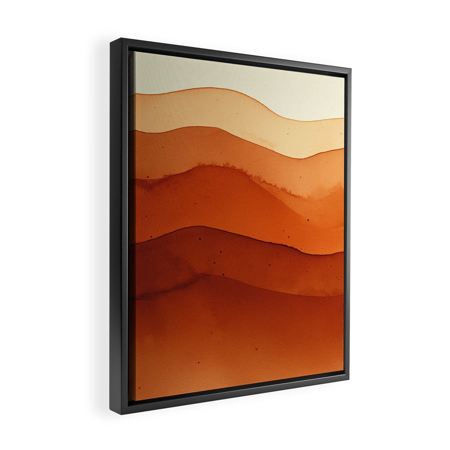 Burnt Orange Abstract Ombre Framed Canvas Print Gallery Image 2