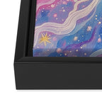 Celestial Burst in Pastel Galaxy Ethereal Starry Night Sky Framed Canvas Print Gallery Image 3