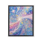 Celestial Burst in Pastel Galaxy Ethereal Starry Night Sky Framed Canvas Print Gallery Image 6