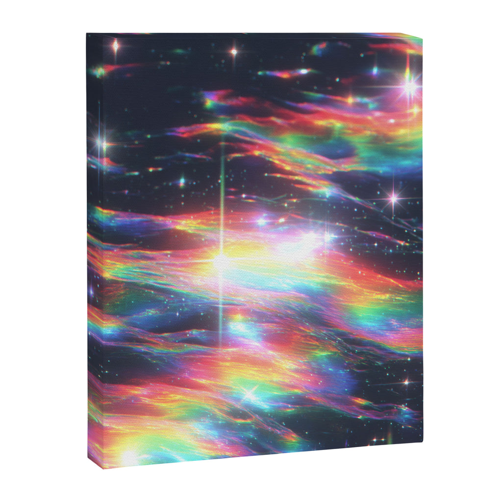 Celestial Rainbow Drift Abstract Space Prism Light and Ethereal Glow Canvas Print Gallery Image 6