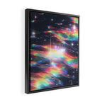Celestial Rainbow Drift Abstract Space Prism Light and Ethereal Glow Framed Canvas Print Gallery Image 2