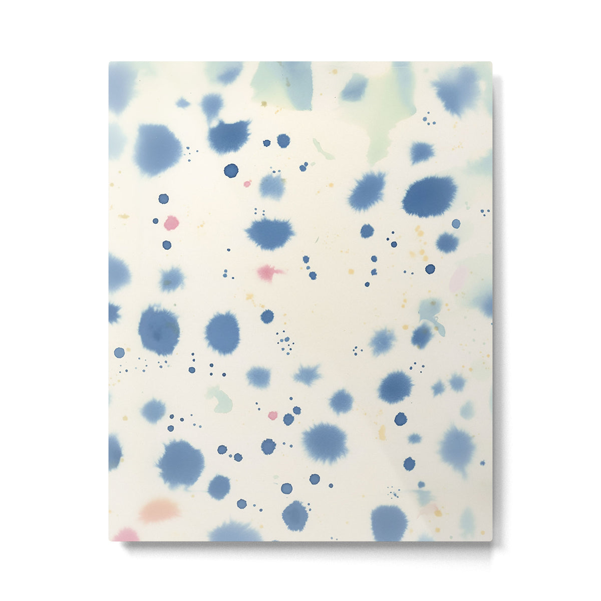 Cloudy Abstract Indigo Blue Spots Metal Print Gallery Image 4