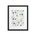 Cloudy Abstract Indigo Blue Spots Framed Art Print Gallery Image 5