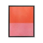 Color Block Coral Pink Peach Orange Abstract Modern Framed Canvas Print Gallery Image 6