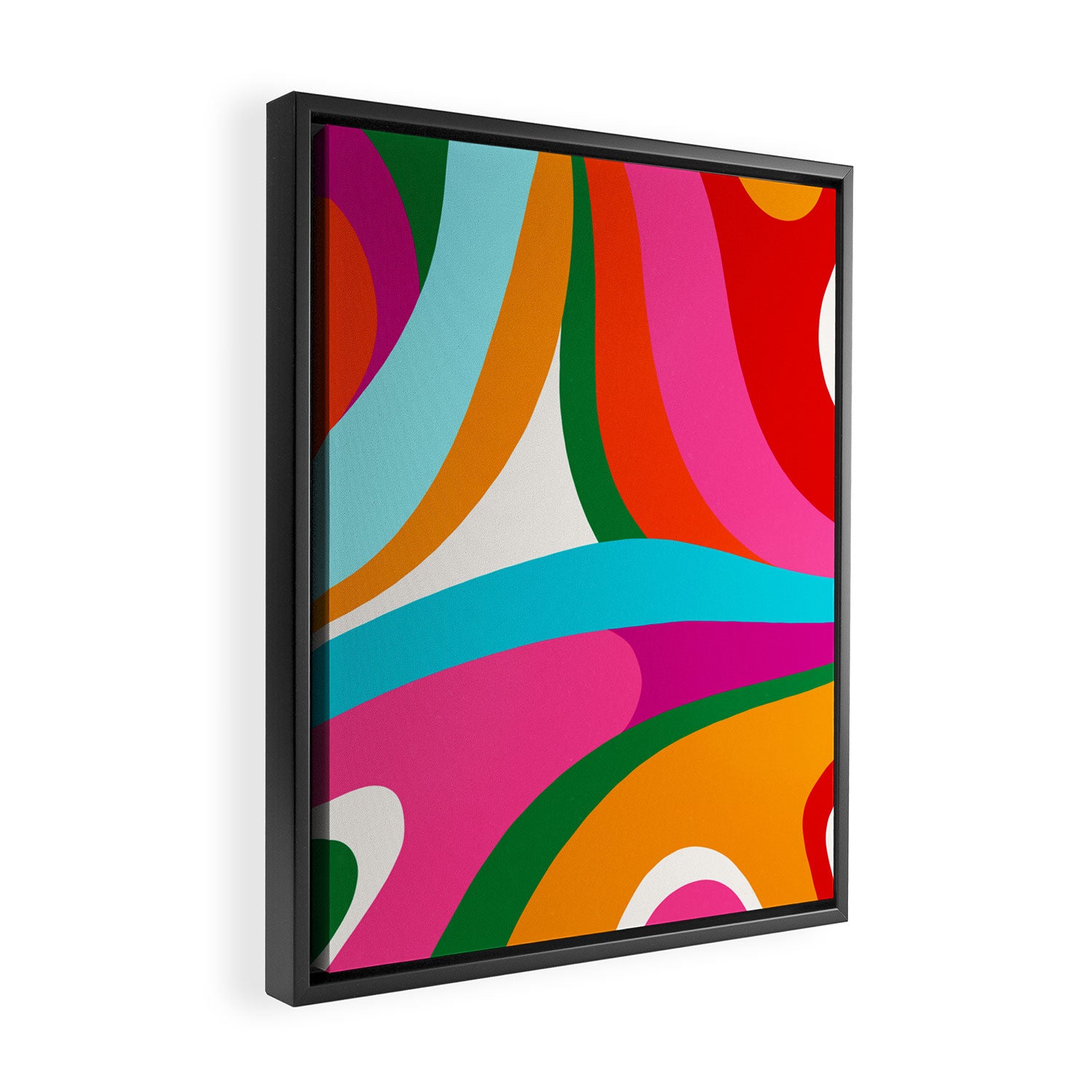 Colorful Mid Century Abstract 2 Framed Canvas Print Gallery Image 2