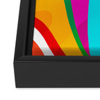 Colorful Mid Century Abstract 3 Framed Canvas Print Gallery Image 3