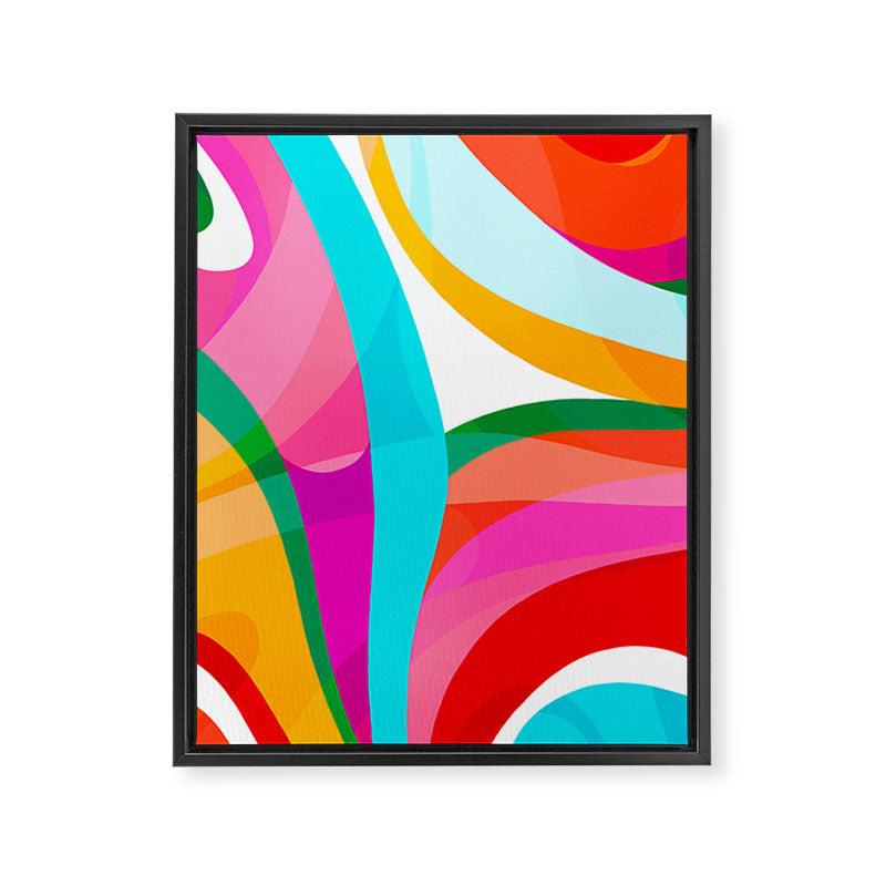 Colorful Mid Century Abstract 3 Framed Canvas Print Gallery Image 8