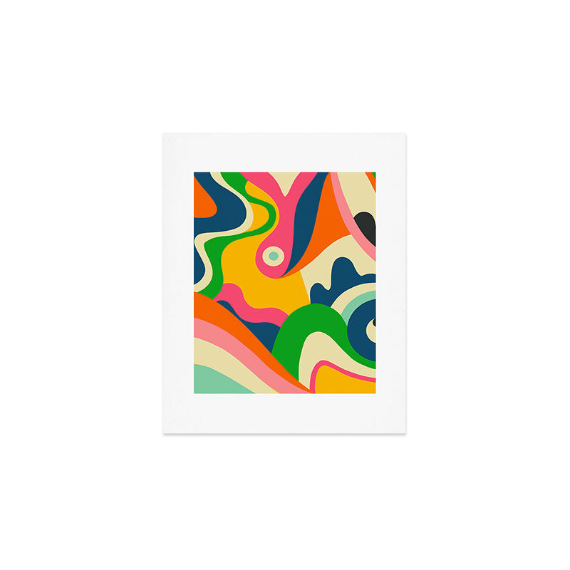 Colorful Mid Century Abstract  Art Print Gallery Image 1