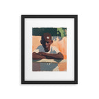 Contemporary Black Portrait in Warm Light Framed Art Print Gallery Image 5