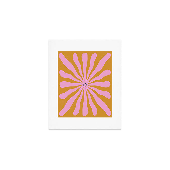 Cute Retro Sun Face  Art Print Gallery Image 1