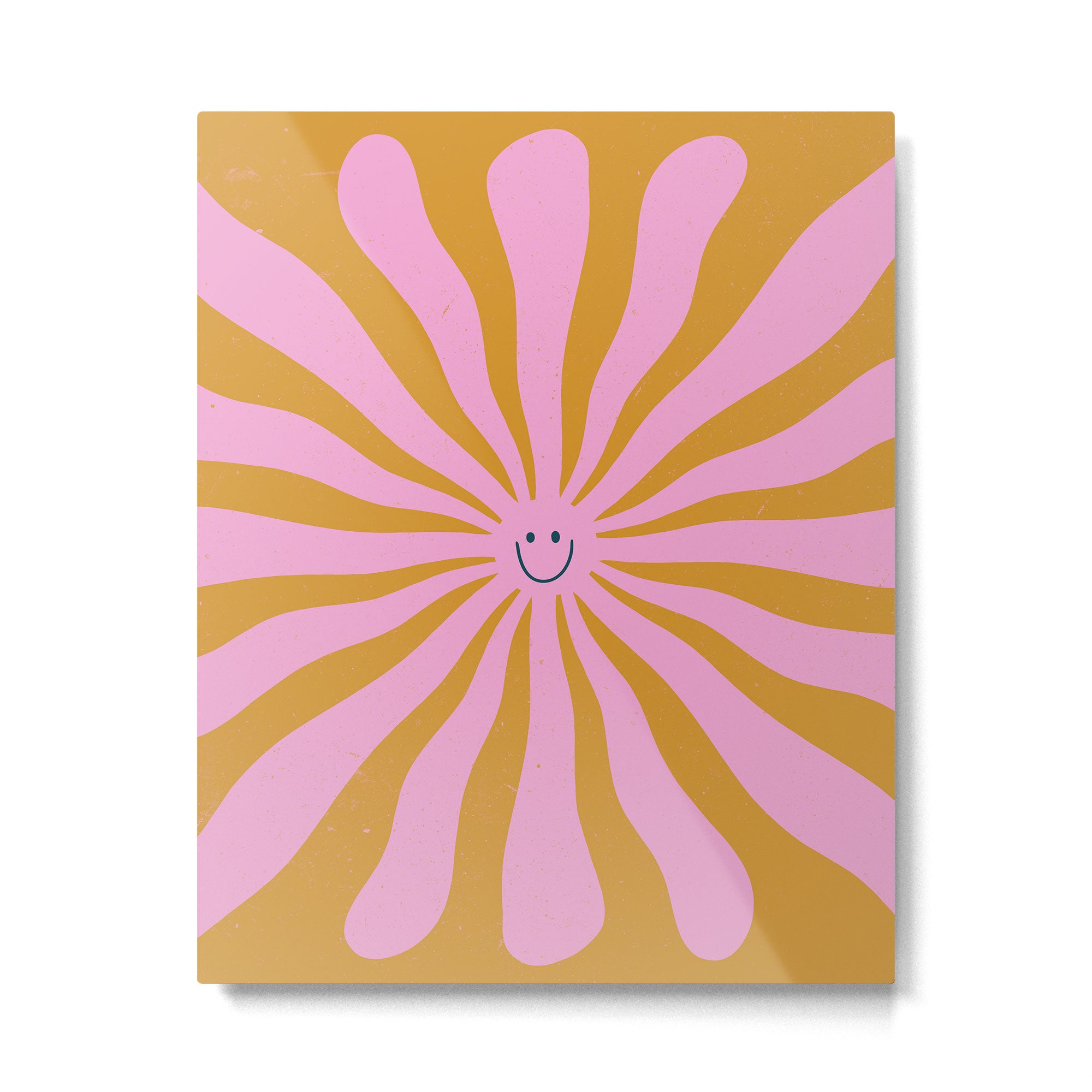 Cute Retro Sun Face  Metal Print Gallery Image 6