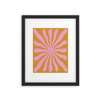 Cute Retro Sun Face  Framed Art Print Gallery Image 4