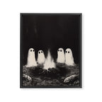 Cute Spooky Ghost Camping Framed Canvas Print Gallery Image 6