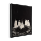 Cute Spooky Ghost Camping Framed Canvas Print Gallery Image 2