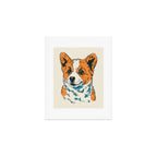Cute Welsh Corgi Puppy Portrait Art Print Gallery Image 1