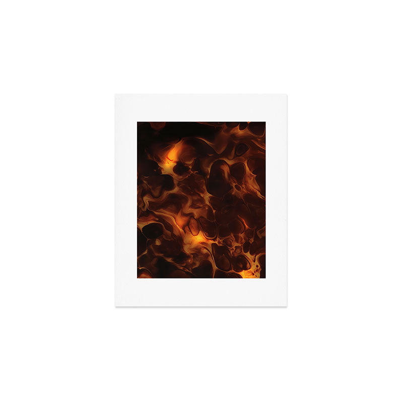 Dark Coffee Tortoiseshell Turtle Pattern Art Print Gallery Image 1