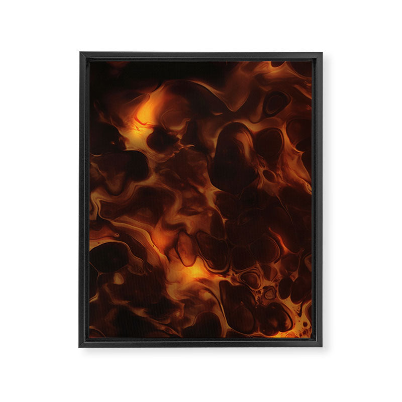 Dark Coffee Tortoiseshell Turtle Pattern Framed Canvas Print Gallery Image 6